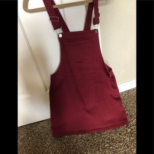Forever 21 L Maroon overall dress